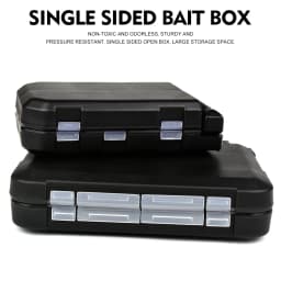 PROBEROS 1PC Plastic Fishing Tackle Bait Storage Boxes Portable Double-Sided Lure Hook Organizer Mini Utility Lures Fishing Box