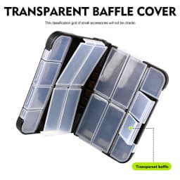 PROBEROS 1PC Plastic Fishing Tackle Bait Storage Boxes Portable Double-Sided Lure Hook Organizer Mini Utility Lures Fishing Box