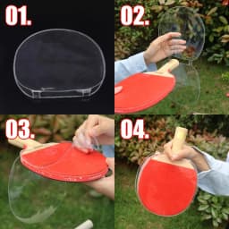Transparent Table Tennis Racket Rubber Protective Film Racket Accessories Double-Sided Table Tennis Racket Protective Film