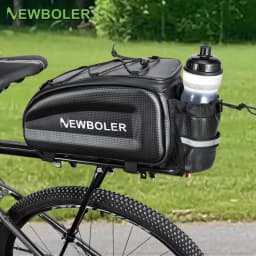 NEWBOLER Hard Shell Bicycle Trunk Bag Large Capacity Waterproof Bike Rear Seat Rack Bag Bike Shoulder Bag For MTB Cycling E-Bike