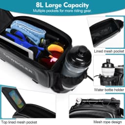 NEWBOLER Hard Shell Bicycle Trunk Bag Large Capacity Waterproof Bike Rear Seat Rack Bag Bike Shoulder Bag For MTB Cycling E-Bike
