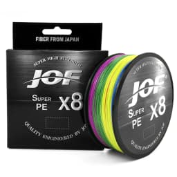 JOF X8 100M/150M/300M/500M PE Fishing Line Super Strong Braided Wire - Durable Multicolor Monofilament Line for Angling