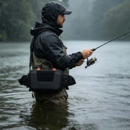 Lure Bag Fishing Gear Bag Multi-Functional Waist Bag Cross-Body Bag Large Capacity Fishing Rod Bag
