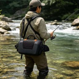 Lure Bag Fishing Gear Bag Multi-Functional Waist Bag Cross-Body Bag Large Capacity Fishing Rod Bag