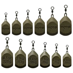 Carp Fishing Square Lead with Swivel Anti Tangle Stable Bottom Hold Strong Fishing Weight for Carp Angling