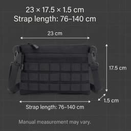 Tactical MOLLE Crossbody Bag Portable 600D Nylon Water Resistant EDC Shoulder Bag for Daily Commute Outdoor Hiking