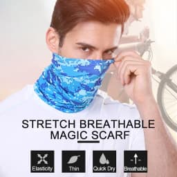 GTUBIKE Ice Silk Bandana Neck Gaiter Breathable UV Protection Hiking Face Mask Outdoor Sports Sunscreen Fishing Face Cover Scarf