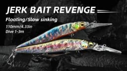 MEREDITH Minnow Wobbler Fishing Lures 110mm Artificial Hard Bait Slow Sinking Or Flaoting Depth 0-3m Bait Jerk Bass Pike Baits