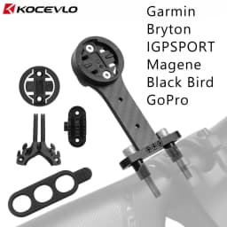 KOCEVLO 3K Carbon Bicycle Computer Mount Bike Stem Extender Handlebar Torch Holder Cycling Camera Mount