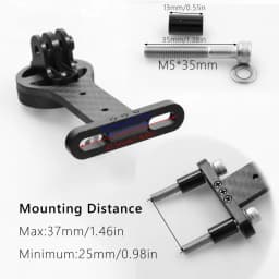 KOCEVLO 3K Carbon Bicycle Computer Mount Bike Stem Extender Handlebar Torch Holder Cycling Camera Mount
