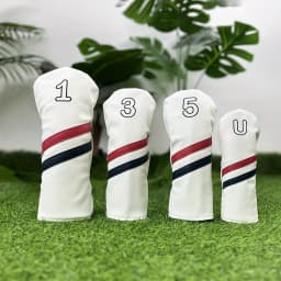 1/4pcs Golf Club Cover, Number Print Golf Club Cover, Waterproof PU Club Protective Cover