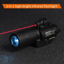 X400U Tactical Flashlight with Laser Sight, Dual-Mode White Light & Red Laser, One-Button Switch, Aircraft Aluminum Alloy, Quick