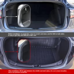 Trunk Protector Sill Guard For Tesla Model 3 2019-2023 Anti-Scratch Mat Rear Cargo Threshold Bumper TPE Pad Door ABS Side Cover