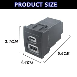 Car Phone Charger Socket Double QC3.0 Type C PD USB Charging Power Adapter For VW Volkswagen Polo 9n Polo 9n3 04-11 Accessories