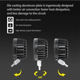 4inch 12V 24V 30W Round Square Led Work Light Angel Eyes Light Bar Spot Light Offroad Motorcycle Car Boat 4x4 Atv Led Work Light