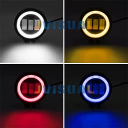 4inch 12V 24V 30W Round Square Led Work Light Angel Eyes Light Bar Spot Light Offroad Motorcycle Car Boat 4x4 Atv Led Work Light