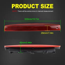 1X Third 3Rd Brake Light, LED Stop Lamp for Renault Megane MK II 2003-2008 Rear Tail Light, Red Shell OEM:8200175538