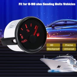 Universal 2'' 52MM Fuel Level Gauge 0-90 ohm For 0-90 Ohm Liquid Level Sensor Marine Boat Car Track Fuel Level Meter Customized
