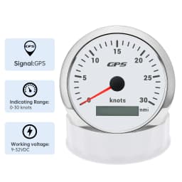Waterproof 0~30 Knots 85MM GPS Speedometer Gauge+Antenna 7 Color LED 0~60 Knots Odometer for Marine Car Boat Yacht 12V24V Custom