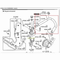 Car accessories 32-48XA power steering pump suction hose for Mazda 3 2003-2008 1.6 engine BK