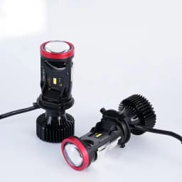 2pcs H4 LED Projector Mini Lens Auto H4 LED Headlight Bulbs Kit Conversion High Beam Low Beam 120W Turbo Fan Car Light Lamp
