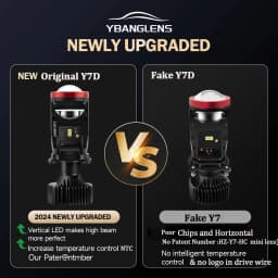 2pcs H4 LED Projector Mini Lens Auto H4 LED Headlight Bulbs Kit Conversion High Beam Low Beam 120W Turbo Fan Car Light Lamp