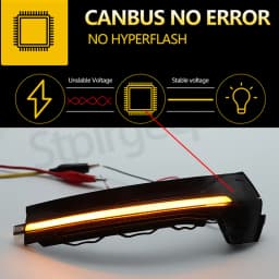 For Audi A3 8V S3 RS3 LED Dynamic Turn Signal Light Flashing Water Side Mirror Indicator Blinker 2013 2014 2015 2016 2017 2018