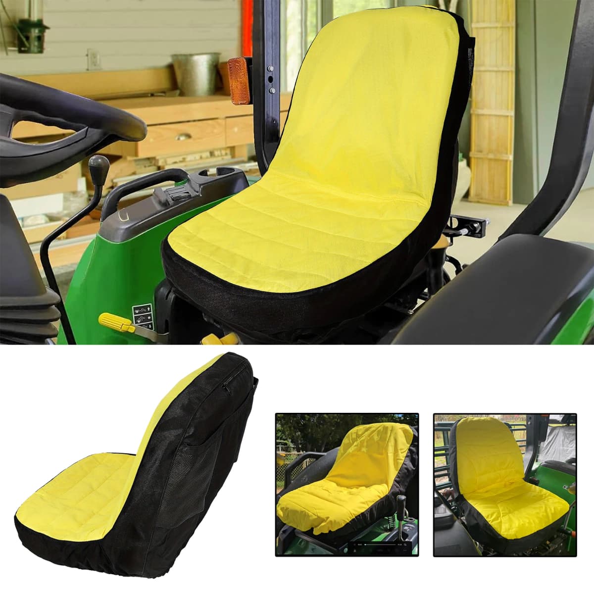 Waterproof Riding Lawn Mower Seat Cover Cushion LP92334 for John Deere Tractor Gator 300D Oxford Padded
