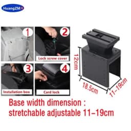 Universal Car Armrest Box Universal Model Armrest Car Accessories Storage Box Retrofit Parts Increase Relieve Fatigue