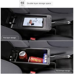 Universal Car Armrest Box Universal Model Armrest Car Accessories Storage Box Retrofit Parts Increase Relieve Fatigue