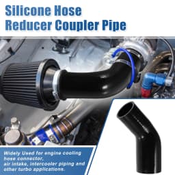 UXCELL 45 Degree 51mm-63mm 70mm-76mm ID 4Ply Car Elbow Reducer Silicone Hose Coupler Intercooler Tube Intake Piping