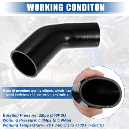 UXCELL 45 Degree 51mm-63mm 70mm-76mm ID 4Ply Car Elbow Reducer Silicone Hose Coupler Intercooler Tube Intake Piping