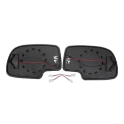 For GMC Cadillac Chevy Silverado 1500 2003 - 2007 Driver / Passenger Side Door Wing Mirror Glass Heated Turn Signal Light Plate