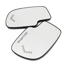 For GMC Cadillac Chevy Silverado 1500 2003 - 2007 Driver / Passenger Side Door Wing Mirror Glass Heated Turn Signal Light Plate