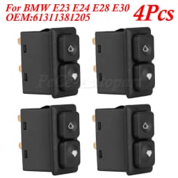 4Pcs Window Lifter Electric Power Control Button Window Switch 61311381205 For E23 E24 E28 E30 L6 M5 5 Pins For BMW
