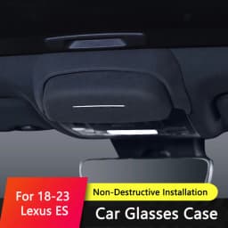 QHCP Car Sunglasses Holder Case Modified Suede Roof Handle Glasses Storage Box Auto Interior Accessories For 2018-2025 Lexus ES