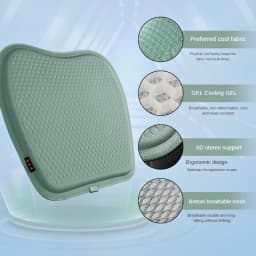 New One-piece Gel Seat Cushion High Quality Cool Cloth, 3D Soft Gel Suitable for Home, Office, Car Cool, Breathable Cushion