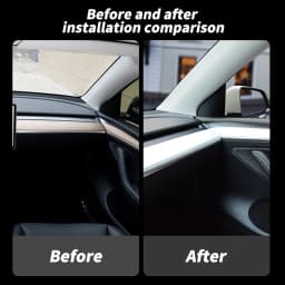 Dashboard Door Wood Trim Insert Cover For Tesla Model 3/Y ABS Mid-Console Split Set Dashboard Decor Panel Sticker Car Accessorie
