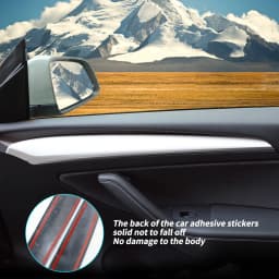 Dashboard Door Wood Trim Insert Cover For Tesla Model 3/Y ABS Mid-Console Split Set Dashboard Decor Panel Sticker Car Accessorie
