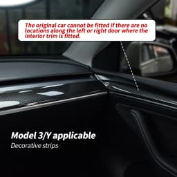 Dashboard Door Wood Trim Insert Cover For Tesla Model 3/Y ABS Mid-Console Split Set Dashboard Decor Panel Sticker Car Accessorie