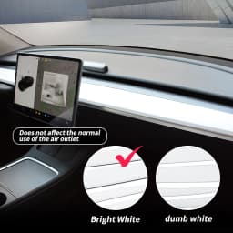 Dashboard Door Wood Trim Insert Cover For Tesla Model 3/Y ABS Mid-Console Split Set Dashboard Decor Panel Sticker Car Accessorie