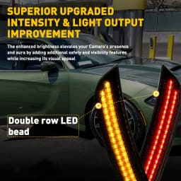 For Dodge Charger 2015 2016 2017 2018 2019 2020 2021 2022 Front Rear Bumper LED Side Marker Lights Smoked Tail Turn Signal Light