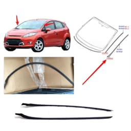 2 Pcs Front Outside Windshield Side Rubber for Ford Fiesta 2009-2014 Be8Z5403136A Protective Weatherstrip Outer Laminate 2010