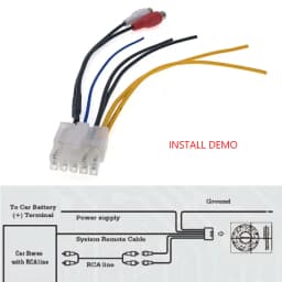 10 Pin Car Stereo Amplifier Power Harness Sub-woofer RCA Plug For Pioneer TS-WX1210A TS-WX101A TS-WX300TA TS-WX300A TS-WX400DA