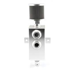 1L/2L Universal Car Aluminum Oil Catch Can Tank Baffled 10AN with Breather and Drain Tap Square Shape Reservoir Tank