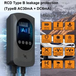 Feyree EV Charging Station for TS-NACS Socket EVSE Wallbox 32A 7.6KW 40A 9.6KW 50A 12KW Fast Charging APP Control for Tesla Car