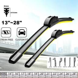 Car Wiper Blade Windshield Rubber Silicon Refill Front Window Soft Frameless Bracketless Brushes Wiper LHD RHD Accessories