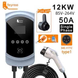 Feyree EV Charger Type1 EVSE Wallbox 32A 7.6KW 40A 9.6KW 50A 12KW 1Phase J1772 Adapter APP Control for Electric Vehicle Car