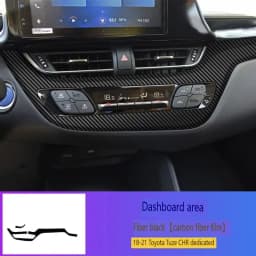 3D Carbon Fiber for Toyota CHR C-HR 2018-2023 Car Interior Sticker Center Console Sreen Gear Dashboard Door Window Lifting Panel