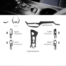 3D Carbon Fiber for Toyota CHR C-HR 2018-2023 Car Interior Sticker Center Console Sreen Gear Dashboard Door Window Lifting Panel